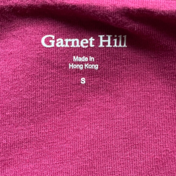 Garnet Hill raspberry berry knit jersey v neck dress S - Picture 4 of 4